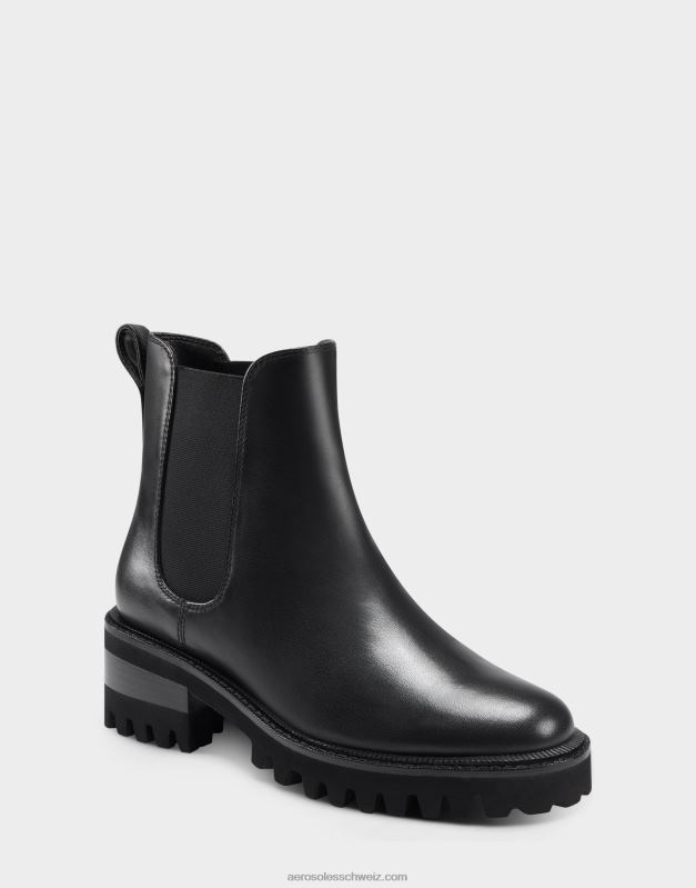 CH Aerosoles Frauen Stiefeletten aus schwarzem LederR0V8T38