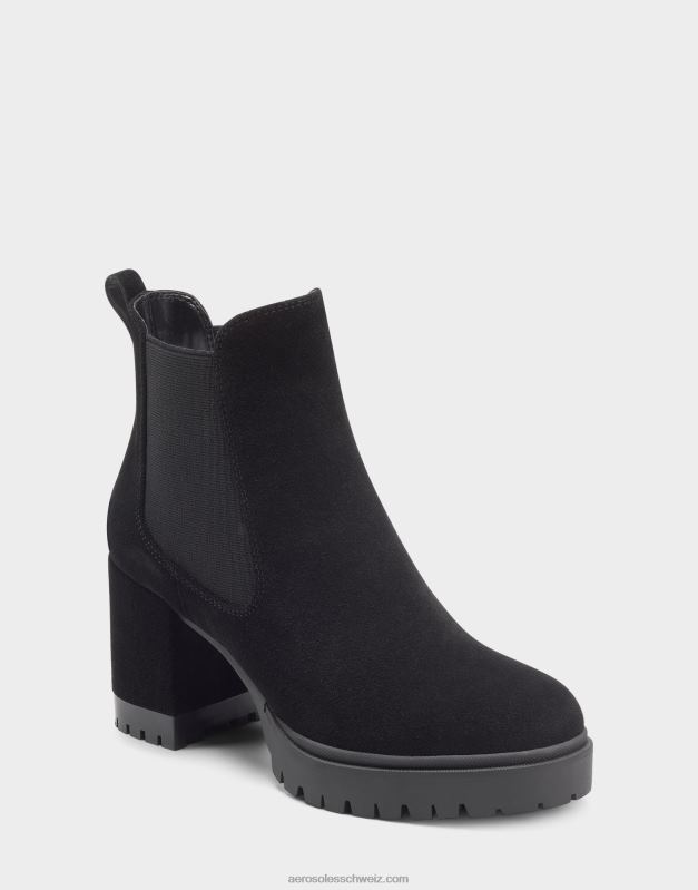 CH Aerosoles Frauen Stiefeletten aus schwarzem WildlederR0V8T24