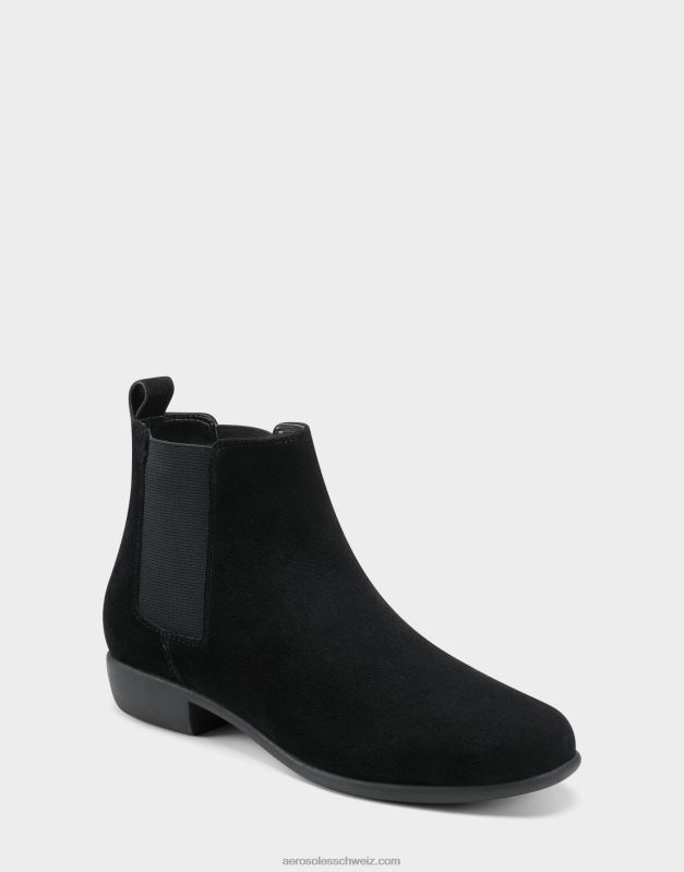 CH Aerosoles Frauen Stiefeletten aus schwarzem WildlederR0V8T55