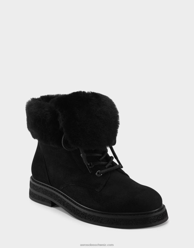 CH Aerosoles Frauen Stiefeletten aus schwarzem WildlederR0V8T94